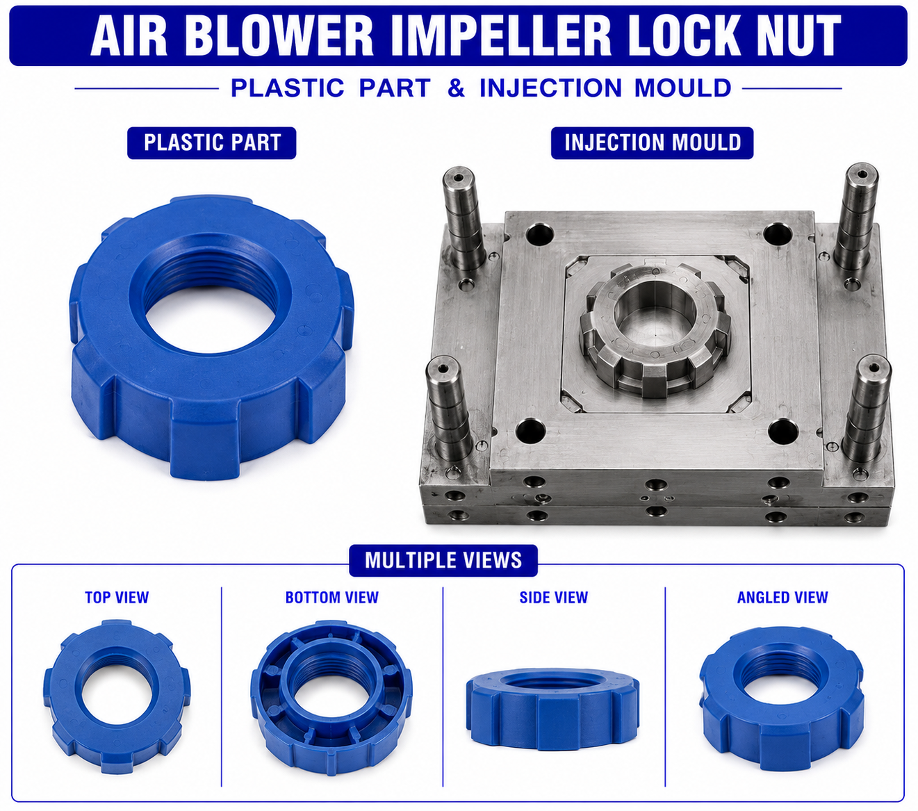 Air Blower Plastic Impeller Lock Nut Mould and Moulding Services